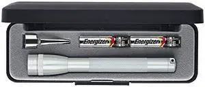 Maglite Mini Incandescent 2-Cell AAA Flashlight in Presentation Box, Silver
