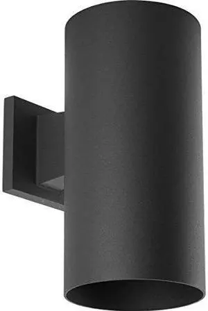 Cylinder Collection 6" Modern Outdoor LED Wall Lantern Light Black