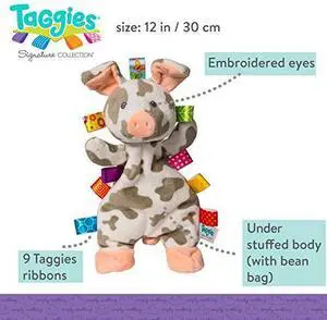 Taggies Patches Pig Lovey Soft Toy Taggies Patches Pig Lovey Soft Toy