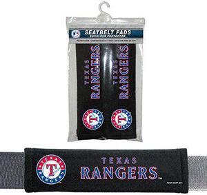 Mlb Texas Rangers Seat Belt Pad (Pack Of 2), One Size, White