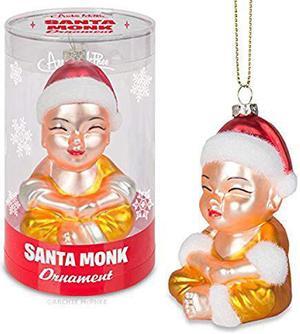 Accoutrements Santa Monk Ornament Christmas Novelty Decoration