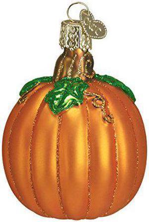 Old World Christmas Thanksgiving Blown Ornaments For Christmas Tree, Pumpkin Glass