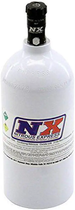 Nitrous Express 11025 Nitrous Bottle With Motorcycle Valve - 2.5 Lbs.