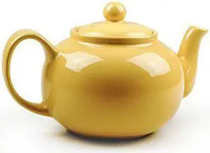 Rsvp International Stoneware Teapot Collection, Microwave And Dishwasher Safe, 42 Oz, Yellow
