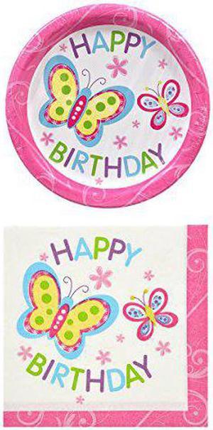 Greenbrier Happy Birthday Party Pack - 18 Plates & 20 Napkins St3