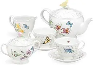 Lenox Butterfly Meadow 8-Piece Tea Set, Service For 2, White
