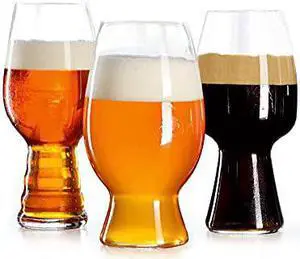 Spiegelau Craft Beer Tasting Kit Glasses, Set Of 3, European-Made Lead-Free Crystal, Modern Beer Glasses, Dishwasher Safe, Professional Quality Tasting Glass Gift Set