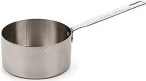 Rsvp International Endurance Stainless Steel Measuring Pan Scoop, 3 Cups | Dry Or Liquid | Baking Or Cooking | Ideal For Melting Butter, Chocolate, Heating Soup | Dishwasher Safe