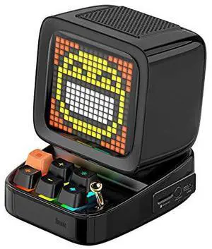 Divoom Ditoo Retro Pixel Art Game Bluetooth Speaker With 16X16 Led App Controlled Front Screen (Black)
