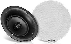 Pyle 5.25 Pair Bluetooth Universal Flush Mount In-Wall In-Ceiling 2-Way Speaker System Dual Polypropylene Cone & Polymer Tweeter Stereo Sound 240 Watts (Pdicbt57),Black