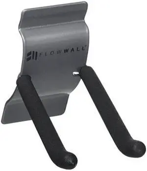 FLOW WALL FSH-041-6 Small Hook,Hanging,50 lb.,Gray/Black,PK6
