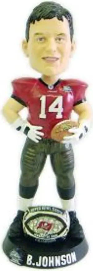Tampa Bay Buccaneers Brad Johnson Super Bowl 37 Ring Forever Collectibles Bobblehead CO