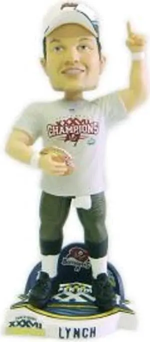 Tampa Bay Buccaneers John Lynch Super Bowl Champ Cap Forever Collectibles Bobblehead CO