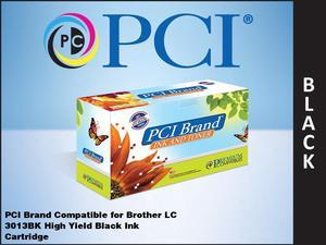 PCI Brand Brother LC3013B-PCI New Compatible Replacement For Brother LC3013B Black InkJet Cartridge 400 Page Yield