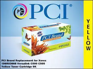 PCI Brand Xerox 106R03868 XXL Yellow Toner Cartridge 9000 Page Extra High Yield for Xerox VersaLink C500, C500DN, C500N, C505, C505S, C505X, 106R3868
