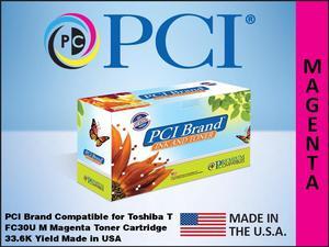 PCI Brand Toshiba T-FC30U-M Magenta Toner Cartridge 33600 Pg Yld for Toshiba e-Studio 2050C, e-Studio 2051C, e-Studio 2550C, e-Studio 2551C, TFC30UM