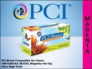 PCI Brand Canon 1981C001AA-PCI New Compatible Replacement For Canon 1981C001AA Magenta InkJet Cartridge Extra High Yield Page Yield