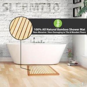 Natural Bamboo Shower Mat - Standing Floor Mat
