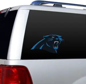 Carolina Panthers Window Film 12 Inch Die Cut CO