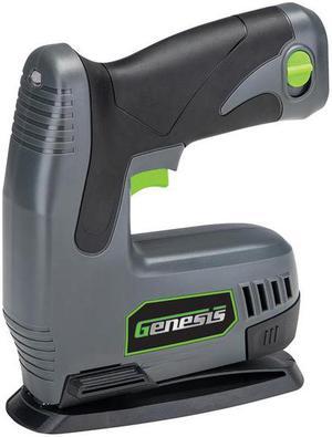 Genesis 8-volt Li-ion Cordless Electric Stapler And Nailer With Battery Pack, Charger, Staples, And Nails