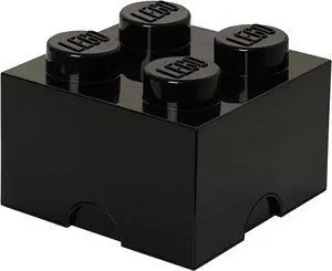 LEGO Desk Drawer 4 Knobs Stackable Storage Box | Black
