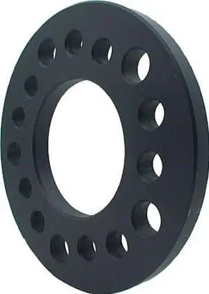 Allstar-ALL44121 Wheel Spacer, 5 x 4.50/4.75/5.00 in Bolt Pattern, 1/2 in Thick, Aluminum, Black Anodize, Each