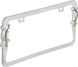 Bell Automotive 22-1-46453-8 Universal Chrome Diamond Lizard Design License Plate Frame