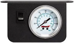 Kleinn Air Horns 1304 Illuminated 160 PSI Dual Needle Dash Panel Gauge Kit with ON/Off Switch