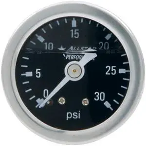 Allstar Performance ALL80202 0-30 PSI 1-1/2" Glycerine Filled Shockproof Pressure Gauge