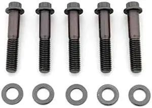 ARP 655-4500 Black Oxide 7/16-14" RH Thread 4.500" UHL 6-Point Bolt with 1/2" Socket and Washer, (Set of 5)