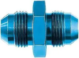 Aeroquip FCM2053 Blue Anodized Aluminum -08AN Flare Union Pipe Adapter
