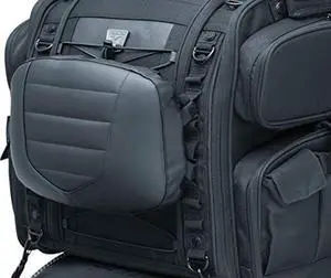 Kuryakyn 5299 Motorcycle Travel Luggage Accessory: Removable Seat Backrest Pad, Multi-Fit for Sissy Bars and XKursion/Momentum Bags, Black