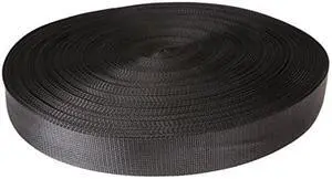 US Cargo Control 2" x 300 6K Polyester Cargo Webbing - Black