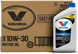 Valvoline Daily Protection SAE 10W-30 Conventional Motor Oil 1 QT, Case of 6 (Packaging May Vary)