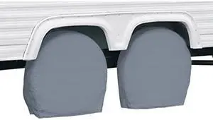 Classic Accessories Over Drive RV Wheel Covers, Wheels 24" - 27" Diameter, 8.5" Tire Width, Grey