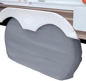 Classic Accessories Over Drive RV Dual Axle Wheel Cover, Wheels 27" - 30"DIA, Grey, 1-Piece