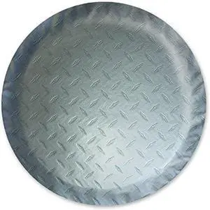 ADCO 9754 Silver Diamond Plated Steel Vinyl Spare Tire Cover E (Fits 29 3/4 Diameter Wheel)