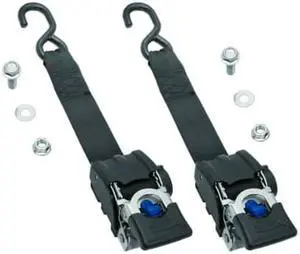Fulton 2060266 2" x 43" Stainless Steel Transom Retractable Ratchet Tie Down , Black