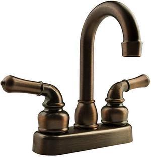 Dura Faucet DF-PB150C-ORB RV Swivel Bar Faucet with Classical Levers - 6-inch Spout (Oil-Rubbed Bronze)