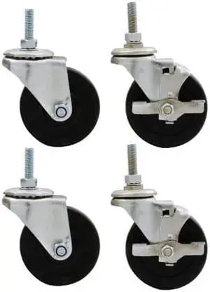 Allstar Performance ALL10163 3" Standard Duty Cradle Locking Wheel Kit, (Pack of 4)