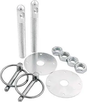 Allstar ALL18500 Alum Hood Pin Kit 1/2in Silver