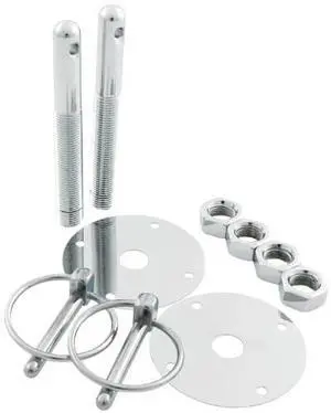 Allstar Performance ALL18513 Steel Hood Pin Kit with 1/4" Flip-Over Clip