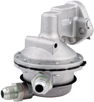 Allstar Fuel Pump, Mechanical, 45 gph, 7.5-8.5 psi, 8 AN Male Inlet, 8 AN Male Outlet, Aluminum, Natural, Gas, Small Block Chevy, Each (ALL40266)