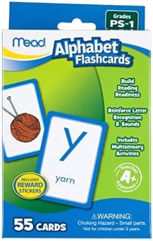 Mead Alphabet Flashcards, 55 Cards, Grades Pre-K to 1 (63038)