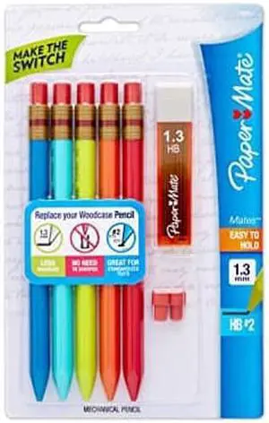 Paper Mate 1868817 Mates 1.3mm Mechanical Pencil Starter Set Paper Mate 1868817 Mates 1.3mm Mechanical Pencil Starter Set