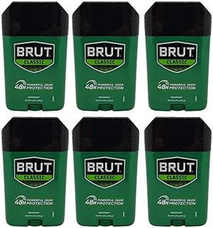 Brut Deodorant Original Fragrance 2.25 Oz /63 G (Pack of 6)