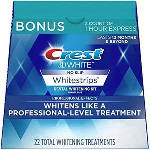 Crest 3D White Professional Effects Whitestrips 20 Treatments + Crest 3D White 1 Hour Express Whitestrips 2 Treatments - Teeth Whitening Kit