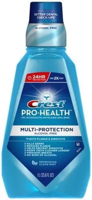 Crest Pro-Health Multi-Protection Refreshing Clean Mint Flavor Mouthwash, 1 ltr Crest Pro-Health Multi-Protection Refreshing Clean Mint Flavor Mouthwash, 1 ltr