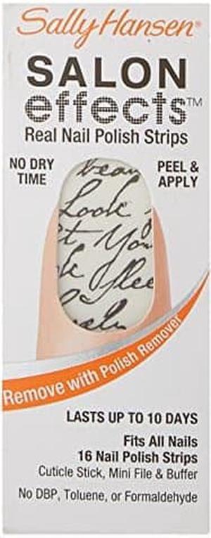 Sally Hansen Salon Effects Real Nail Polish Strips, Love Letter, 16 Count