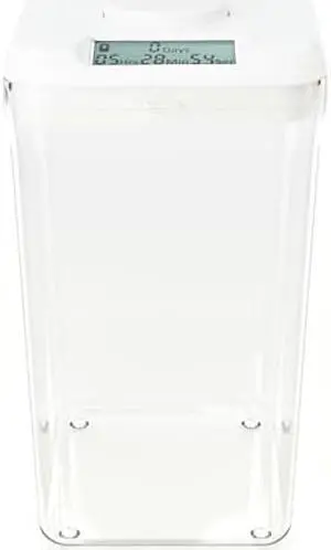 kSafe XL: Time Locking Container to limit drinking and other vices. 10.4" inside height. (White Lid + XL Clear Base)
